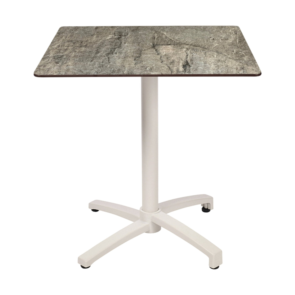 Table Kos Ezpeleta, structure blanc, plateau stone