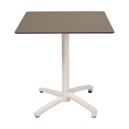 Table Kos Ezpeleta, structure blanc, plateau taupe