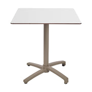 Table Kos Ezpeleta, structure taupe, plateau blanc
