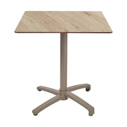 Table Kos Ezpeleta, structure taupe, plateau chêne