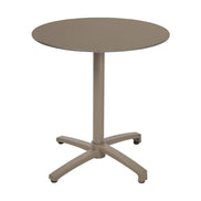 Table Kos Ezpeleta ronde, structure taupe, plateau taupe