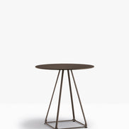 Piètement Lunar et plateau rond acier Marron MG