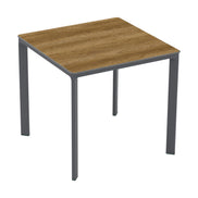 Table Meet Ezpeleta, structure anthracite, plateau chêne foncé