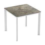 Table Meet Ezpeleta, structure blanc, plateau stone