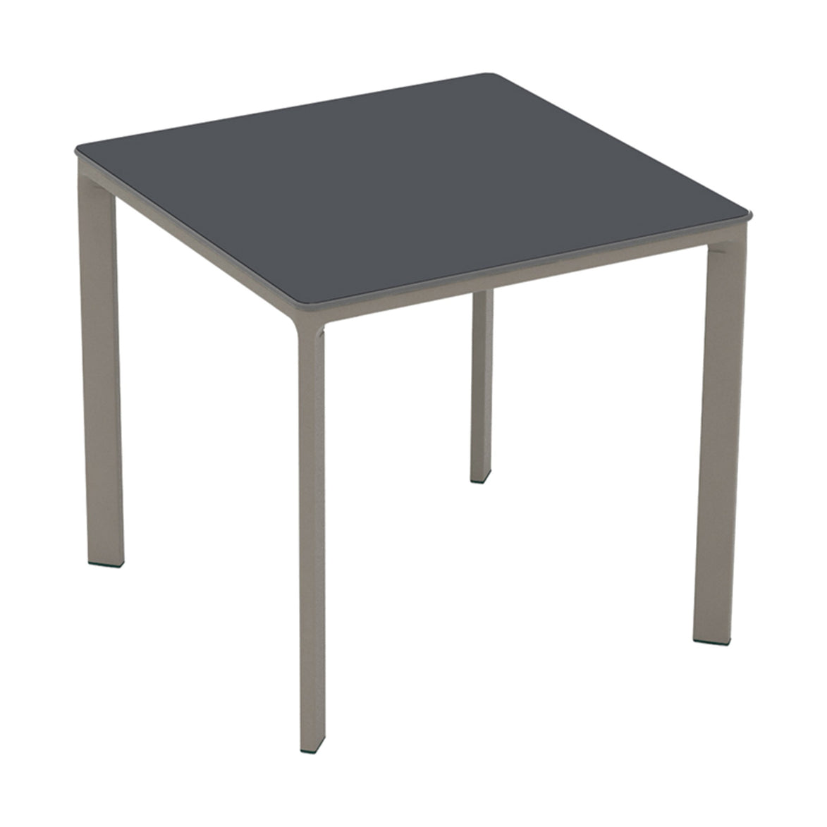 Table Meet Ezpeleta, structure taupe, plateau anthracite
