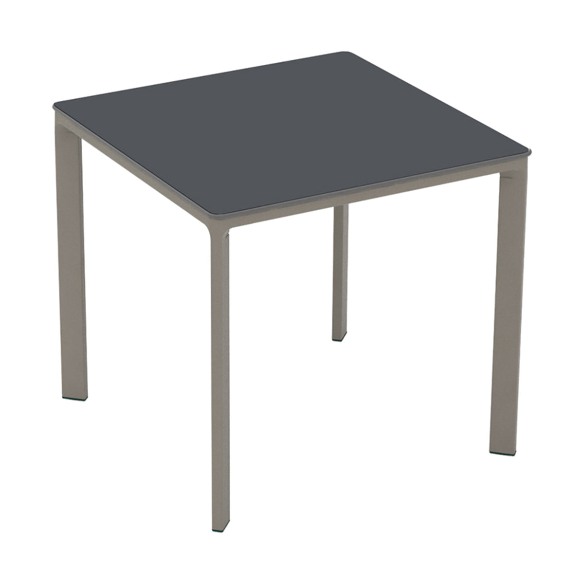 Table Meet Ezpeleta, structure taupe, plateau anthracite