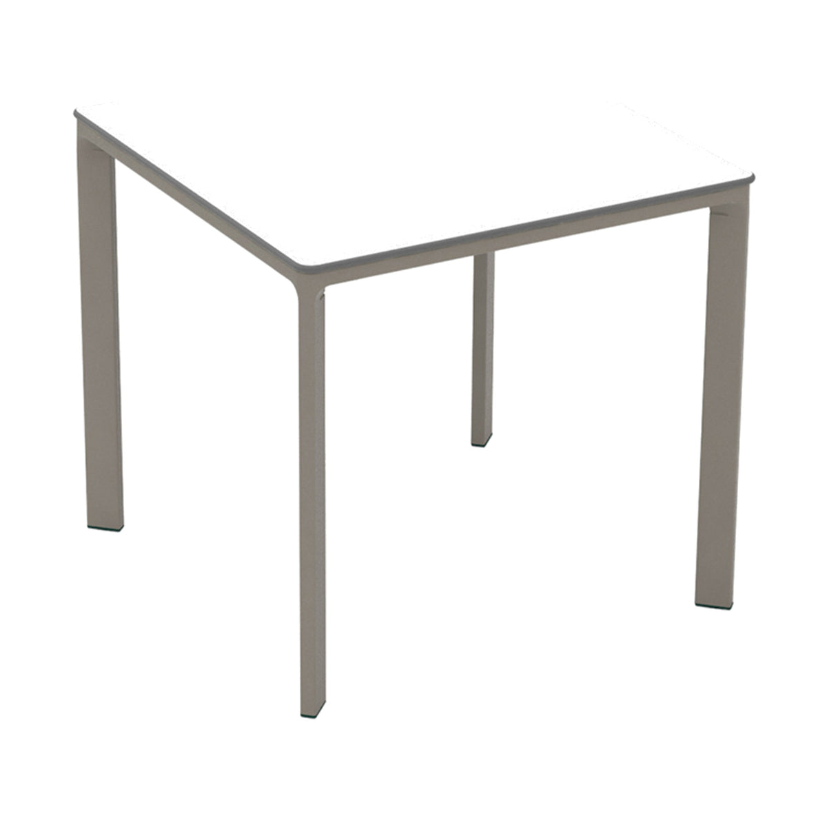 Table Meet Ezpeleta, structure taupe, plateau blanc