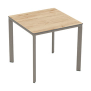 Table Meet Ezpeleta, structure taupe, plateau chêne