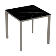 Table Meet Ezpeleta, structure taupe, plateau marbre noir