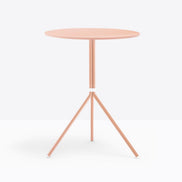 Piètement Nolita 3 pieds et plateau rond acier Rose RA100