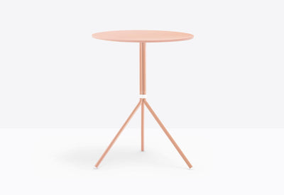 Piètement Nolita 3 pieds et plateau rond acier Rose RA100