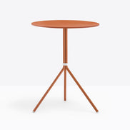 Piètement Nolita 3 pieds et plateau rond acier Terracotta TE