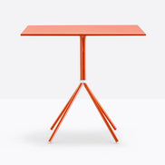 Piètement Nolita 4 pieds et plateau carré acier Orange AR500