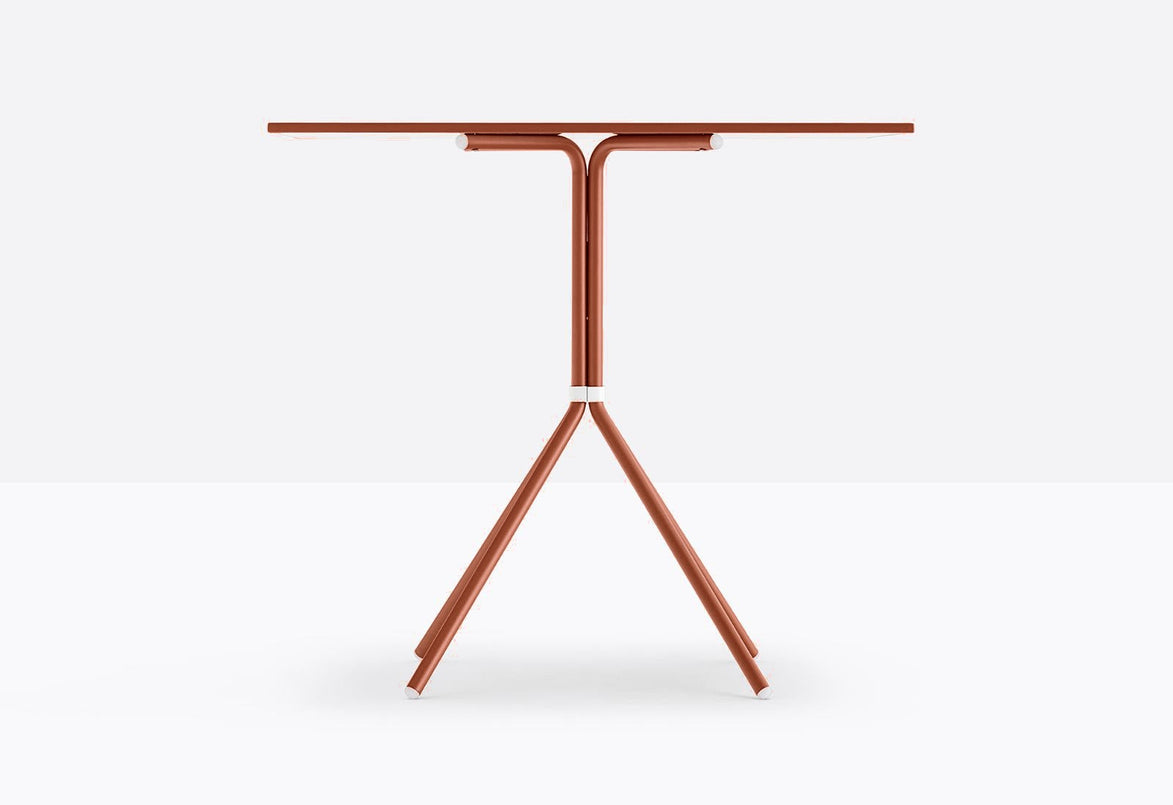 Piètement de table Nolita Pedrali 4 pieds — coloris Terracotta foncé TE200E