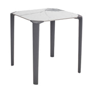 Table One Ezpeleta, structure anthracite, plateau marbre blanc