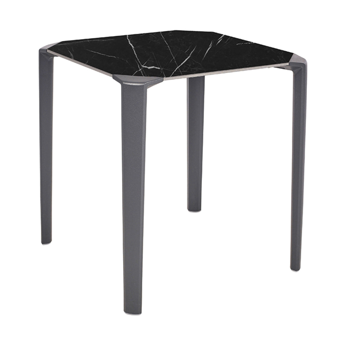 Table One Ezpeleta, structure anthracite, plateau marbre noir