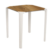 Table One Ezpeleta, structure blanc, plateau chêne foncé