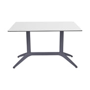 Table Quatro Duo Fix Ezpeleta, structure anthracite, plateau blanc
