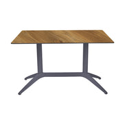 Table Quatro Duo Fix Ezpeleta, structure anthracite, plateau chêne foncé