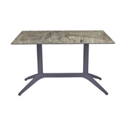 Table Quatro Duo Fix Ezpeleta, structure anthracite, plateau stone