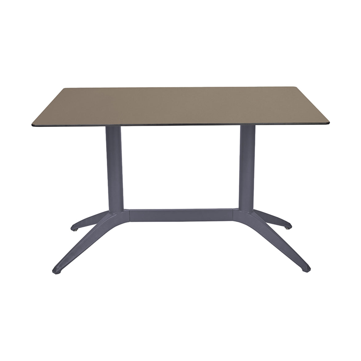 Table Quatro Duo Fix Ezpeleta, structure anthracite, plateau taupe