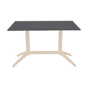 Table Quatro Duo Fix Ezpeleta, structure sand, plateau anthracite