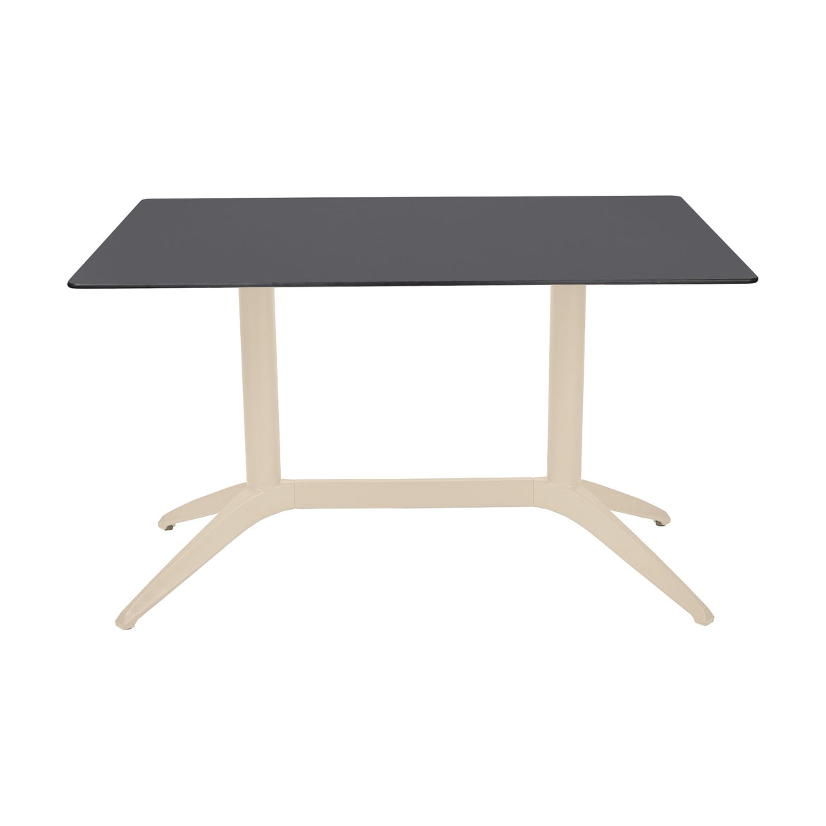 Table Quatro Duo Fix Ezpeleta, structure sand, plateau anthracite