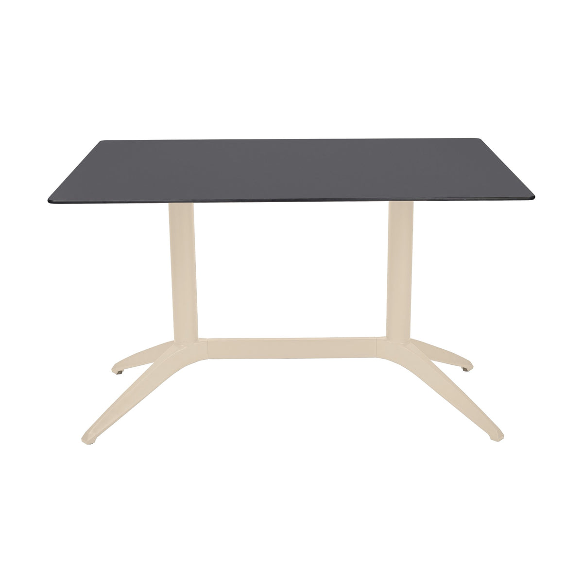 Table Quatro Duo Fix Ezpeleta, structure sand, plateau anthracite