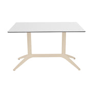 Table Quatro Duo Fix Ezpeleta, structure sand, plateau blanc