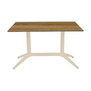 Table Quatro Duo Fix Ezpeleta, structure sand, plateau chêne foncé