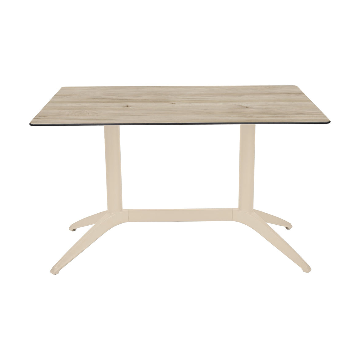 Table Quatro Duo Fix Ezpeleta, structure sand, plateau chêne
