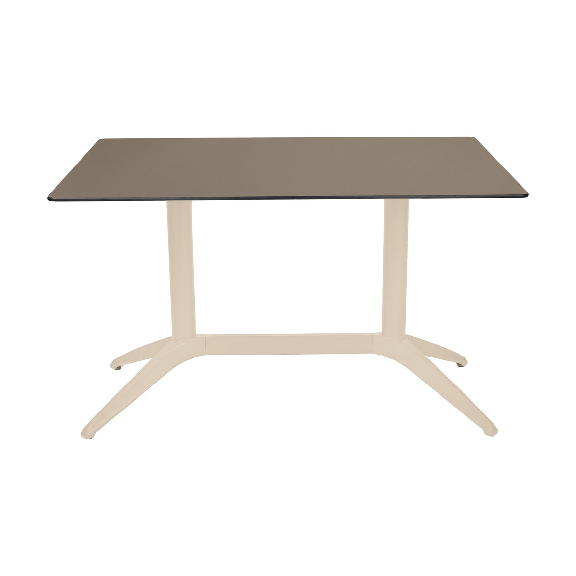 Table Quatro Duo Fix Ezpeleta, structure sand, plateau taupe