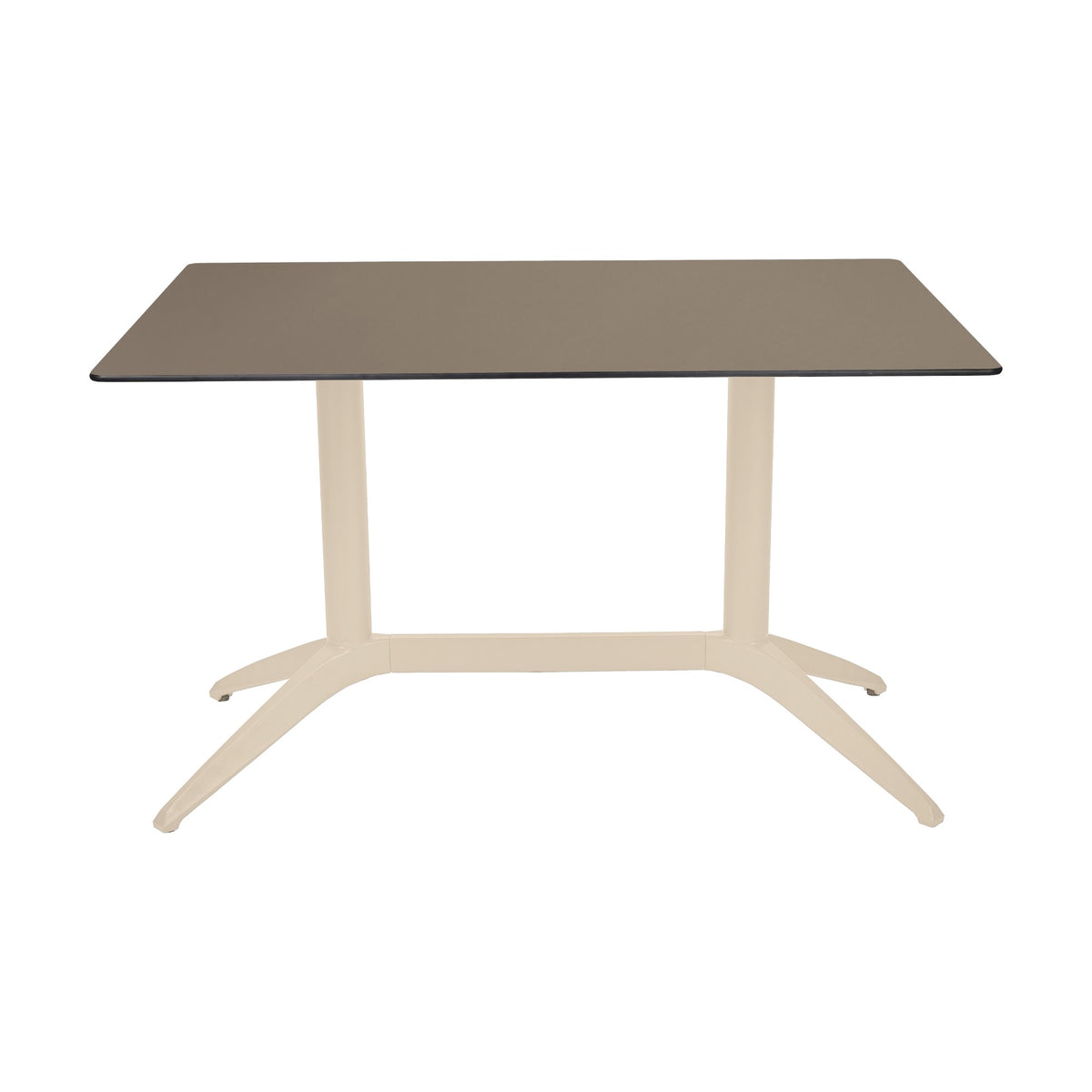Table Quatro Duo Fix Ezpeleta, structure sand, plateau taupe