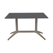 Table Quatro Duo Fix Ezpeleta, structure taupe, plateau anthracite