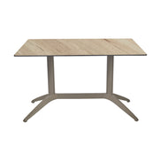 Table Quatro Duo Fix Ezpeleta, structure taupe, plateau chêne