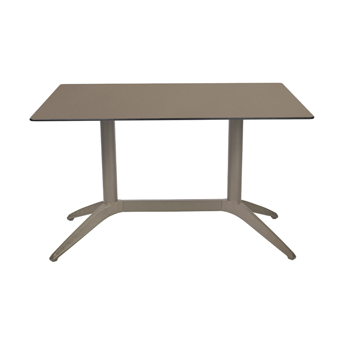 Table Quatro Duo Fix Ezpeleta, structure taupe, plateau taupe