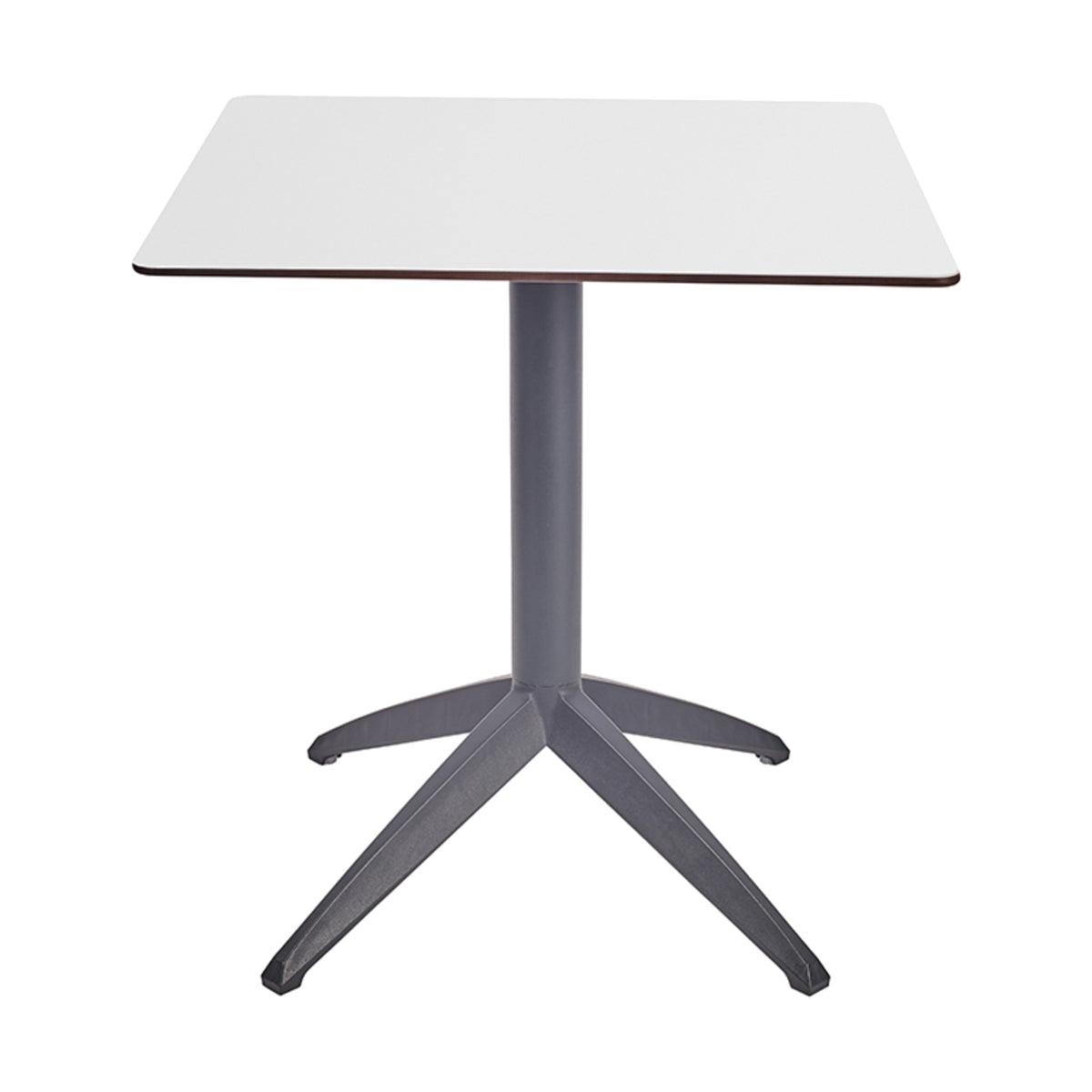 Table Quatro Fix Ezpeleta, structure anthracite, plateau blanc