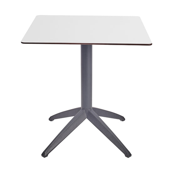 Table Quatro Fix Ezpeleta, structure anthracite, plateau blanc