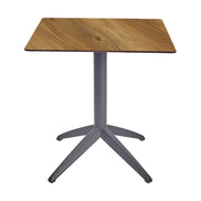 Table Quatro Fix Ezpeleta, structure anthracite, plateau chêne foncé