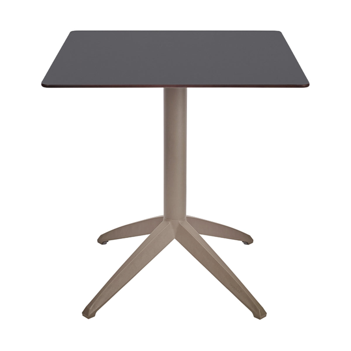 Table Quatro Fix Ezpeleta, structure taupe, plateau anthracite