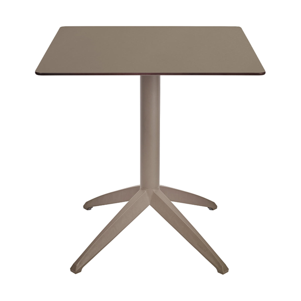 Table Quatro Fix Ezpeleta, structure taupe, plateau taupe