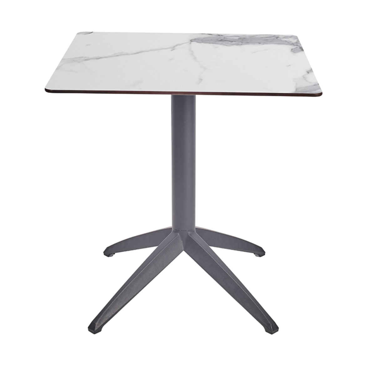 Table Quatro Fold Ezpeleta structure Anthracite, plateau Marbre blanc
