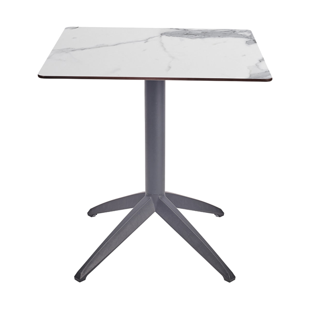 Table Quatro Fold Ezpeleta structure Anthracite, plateau Marbre blanc