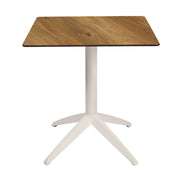 Table Quatro Fold Ezpeleta structure Blanc, plateau Chêne foncé