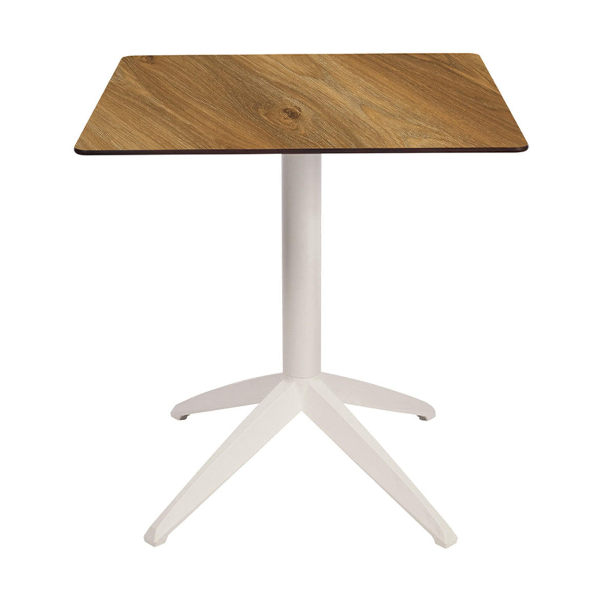 Table Quatro Fold Ezpeleta structure Blanc, plateau Chêne foncé