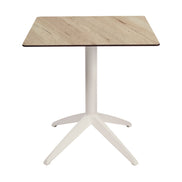 Table Quatro Fold Ezpeleta structure Blanc, plateau Chêne