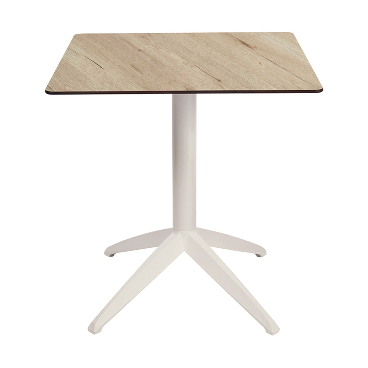 Table Quatro Fold Ezpeleta structure Blanc, plateau Chêne