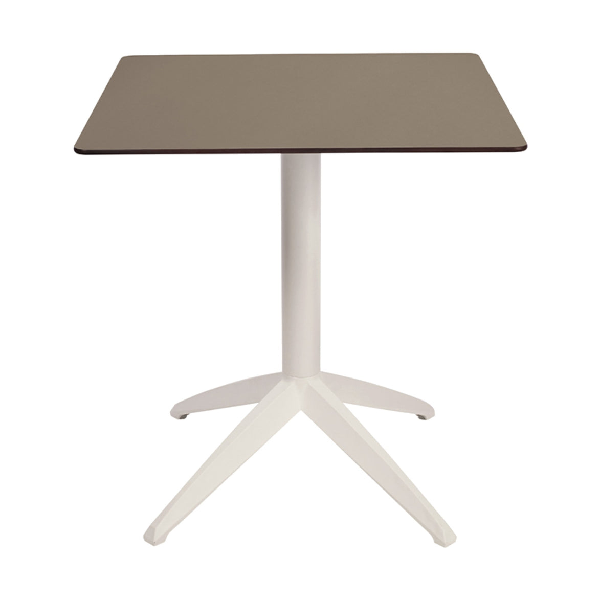 Table Quatro Fold Ezpeleta structure Blanc, plateau Taupe