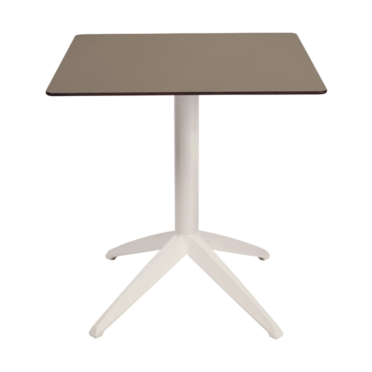 Table Quatro Fold Ezpeleta structure Blanc, plateau Taupe