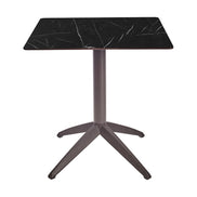 Table Quatro Fold Ezpeleta structure Moka, plateau Marbre noir